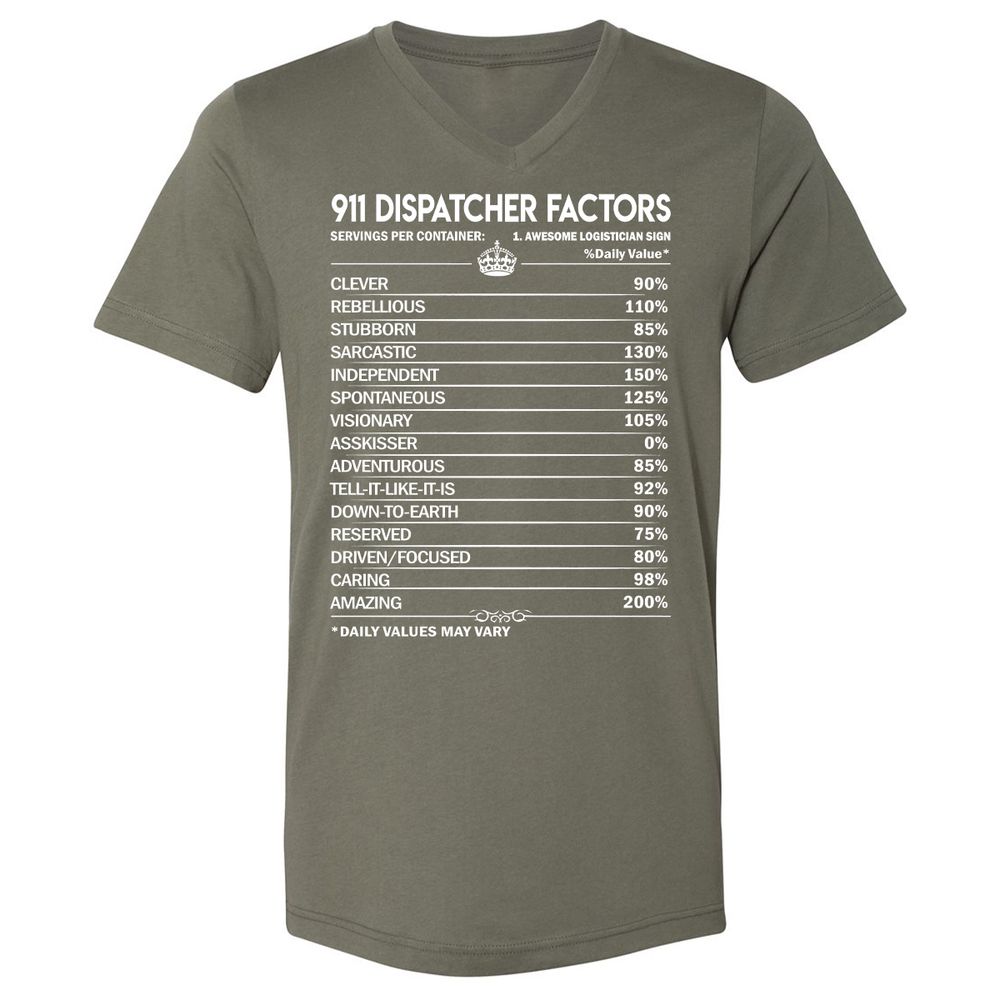 Unisex V-Neck T-Shirt - AHMP2Z15 - Military Green - 10