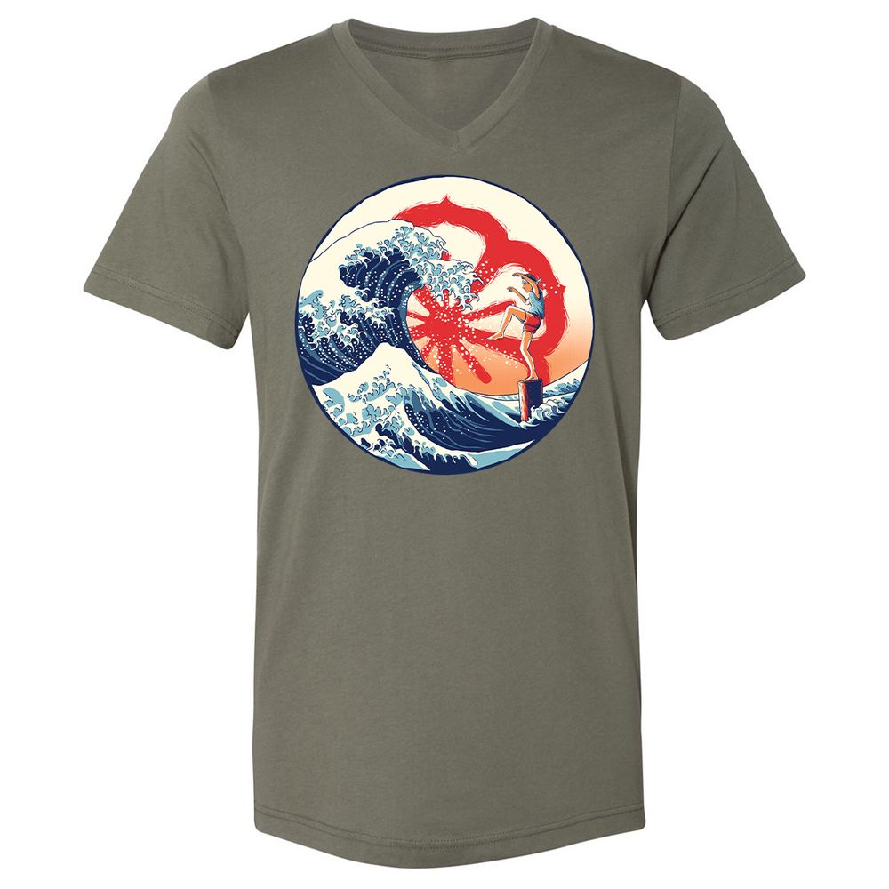 Unisex V-Neck T-Shirt - PVS1CKSG - Military Green - 10