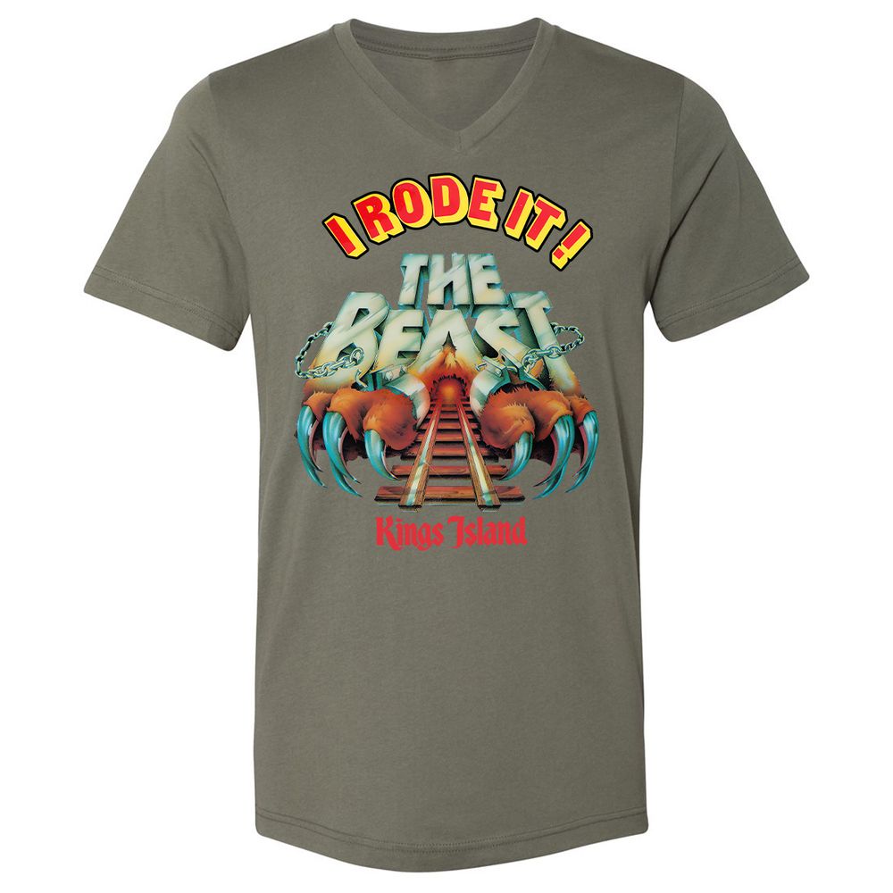 Unisex V-Neck T-Shirt - MYSFGKZG - Military Green - 10