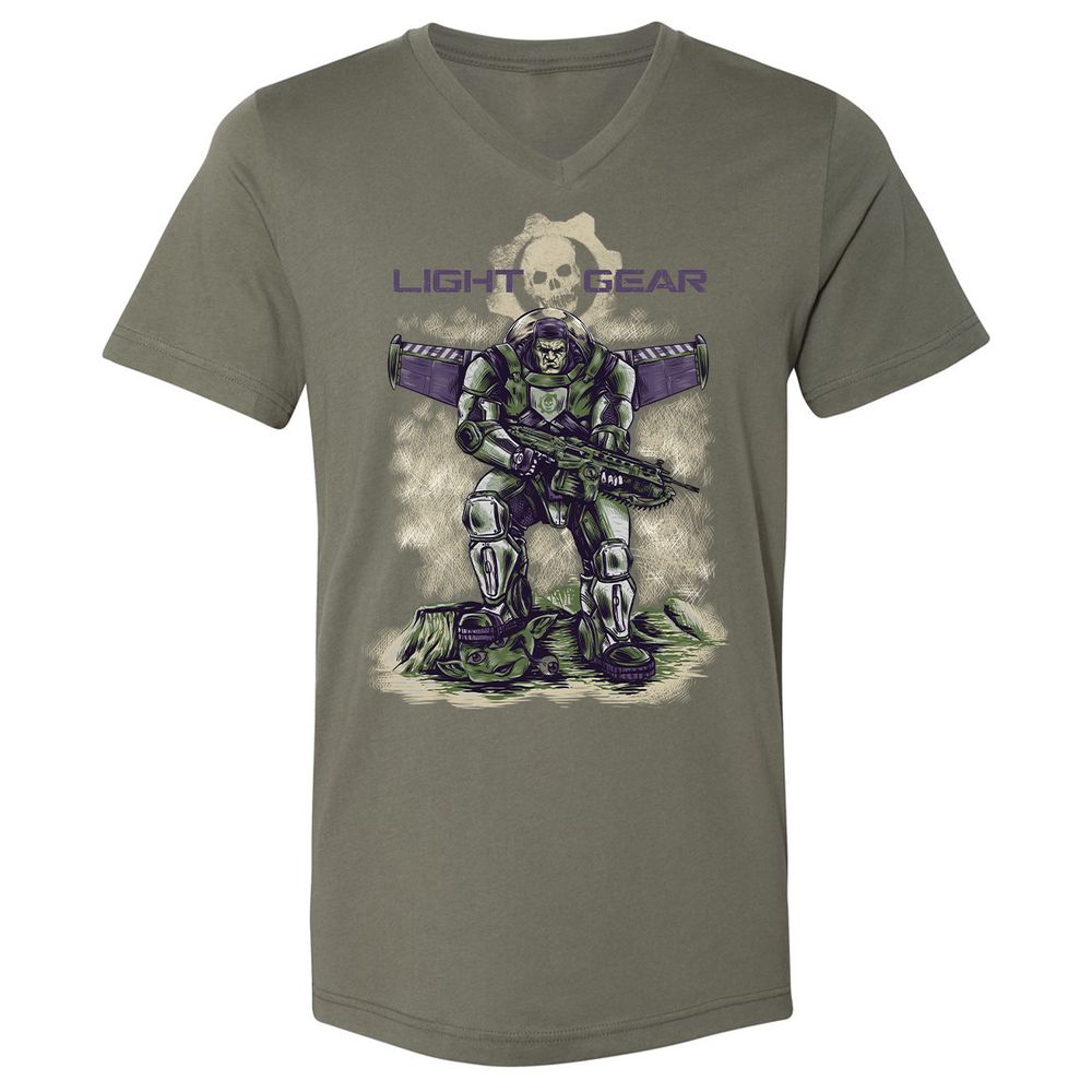 Unisex V-Neck T-Shirt - 2KU8NQF8 - Military Green - 10