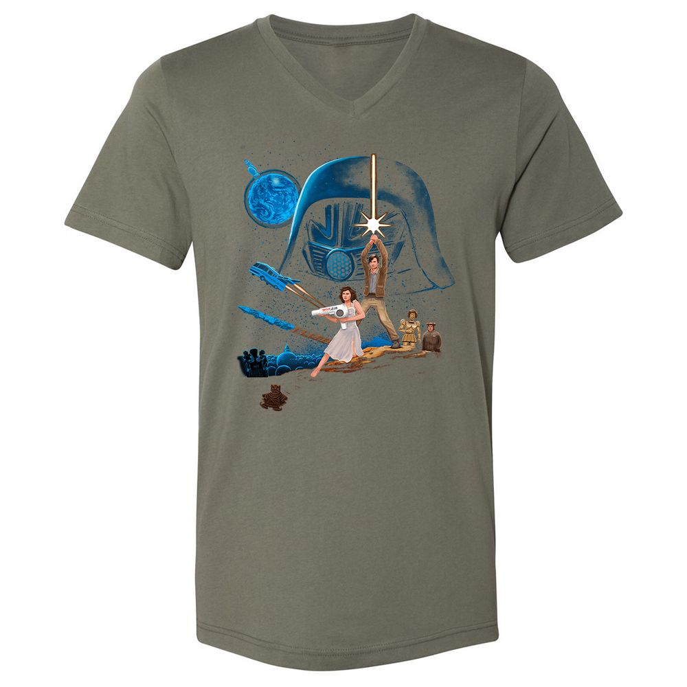 Unisex V-Neck T-Shirt - VY6YZ6CN - Military Green - 10