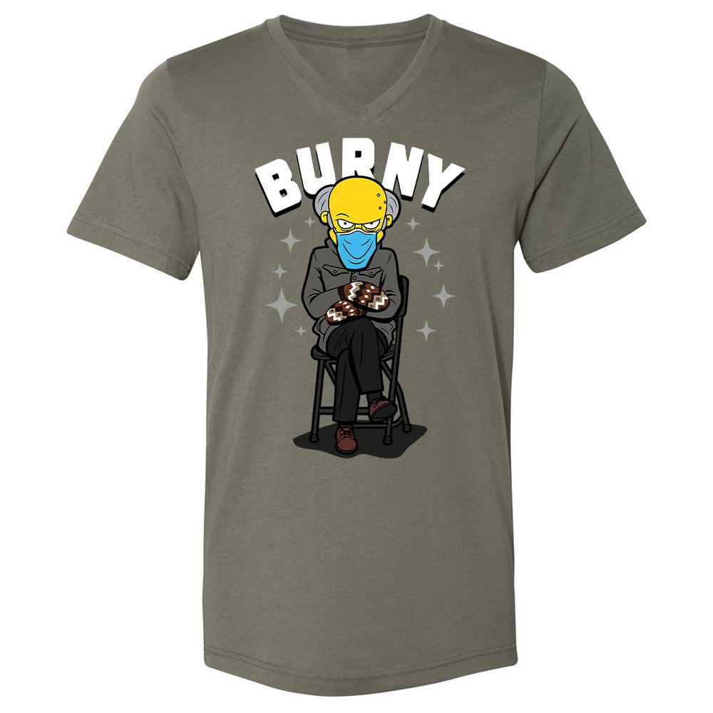 Unisex V-Neck T-Shirt - GCMK9PAW - Military Green - 10