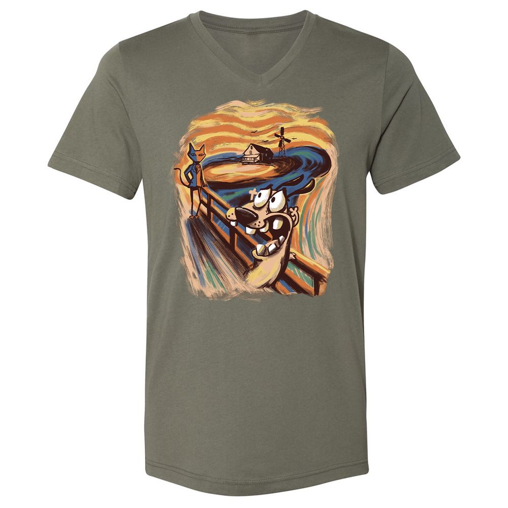 Unisex V-Neck T-Shirt - 6RUA22HA - Military Green - 10