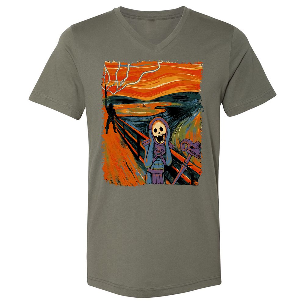 Unisex V-Neck T-Shirt - M87G3SAJ - Military Green - 10