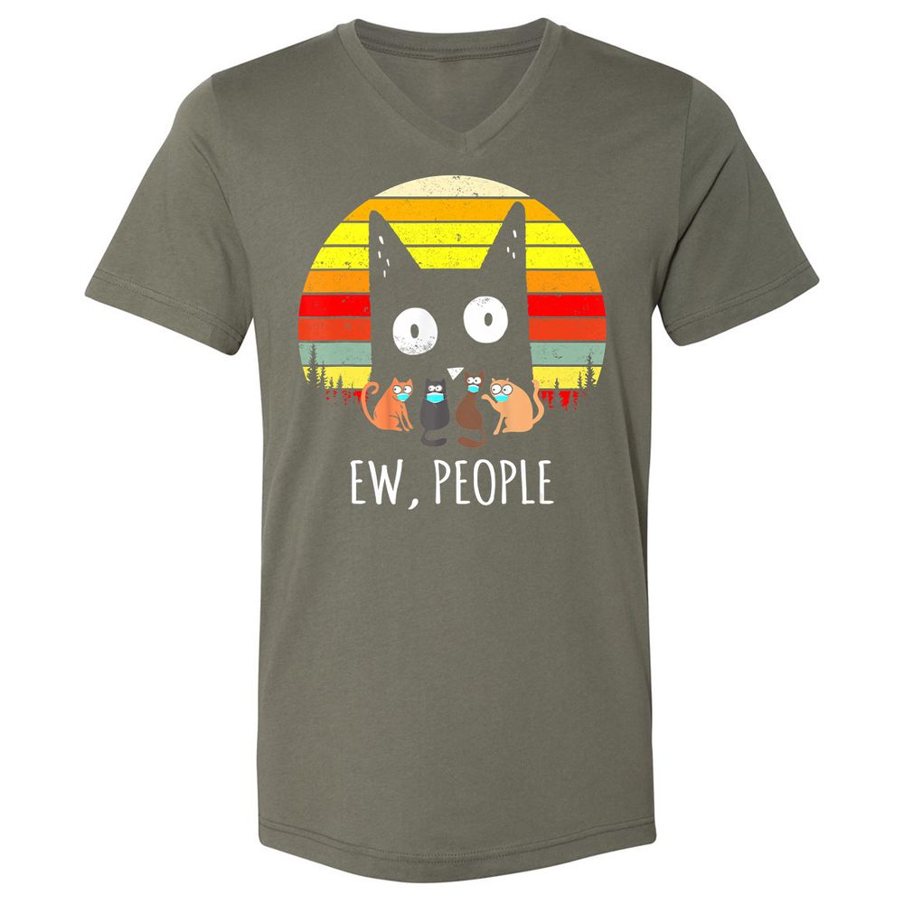 Unisex V-Neck T-Shirt - PRBB1SR2 - Military Green - 10