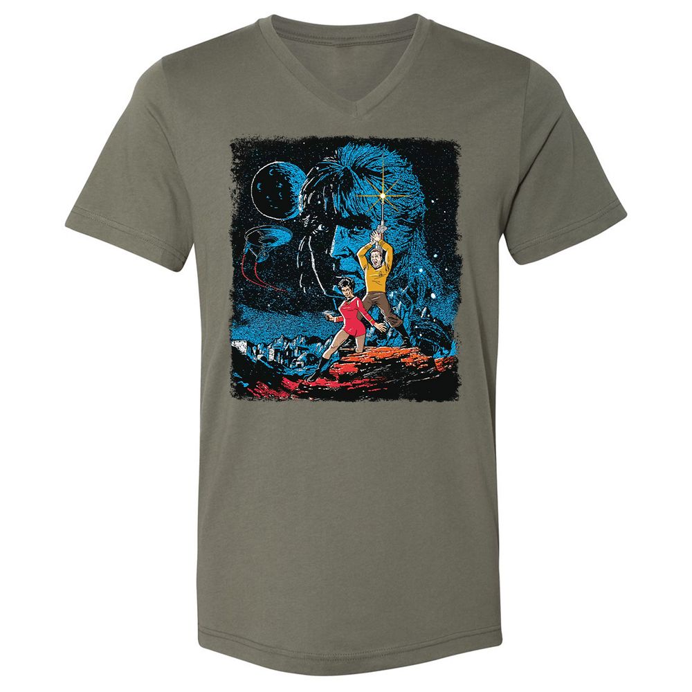 Unisex V-Neck T-Shirt - 2AAR4CUM - Military Green - 10