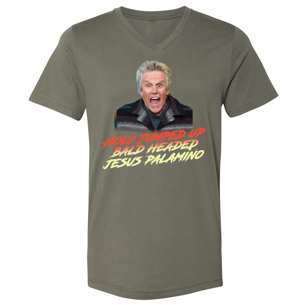 Unisex V-Neck T-Shirt - 3GGQ9XY5 - Military Green - 10