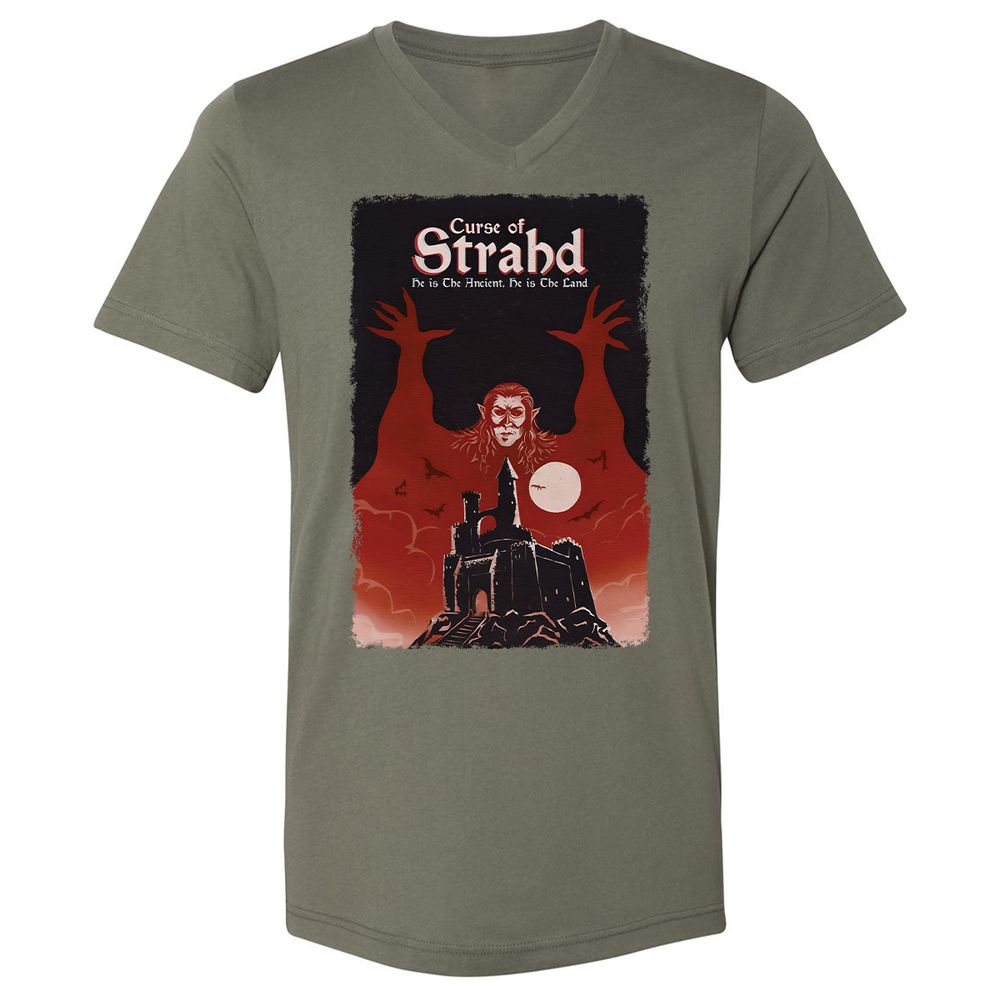 Unisex V-Neck T-Shirt - PKGGG4KS - Military Green - 10