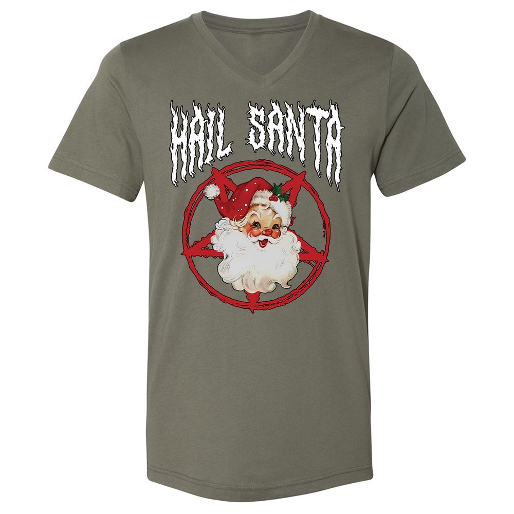 Unisex V-Neck T-Shirt - 1VNTQMZR - Military Green - 10
