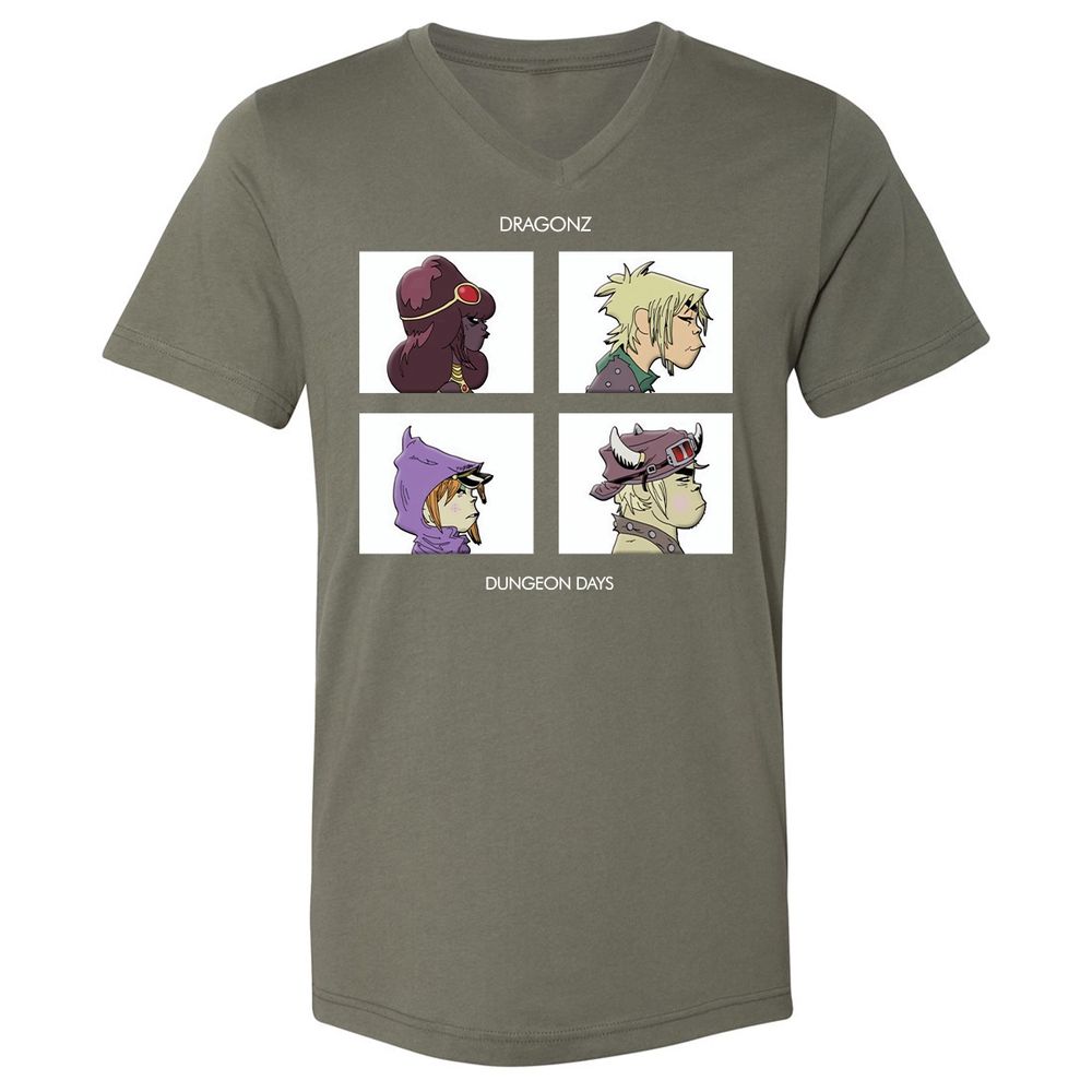 Unisex V-Neck T-Shirt - ELKSWYA3 - Military Green - 10