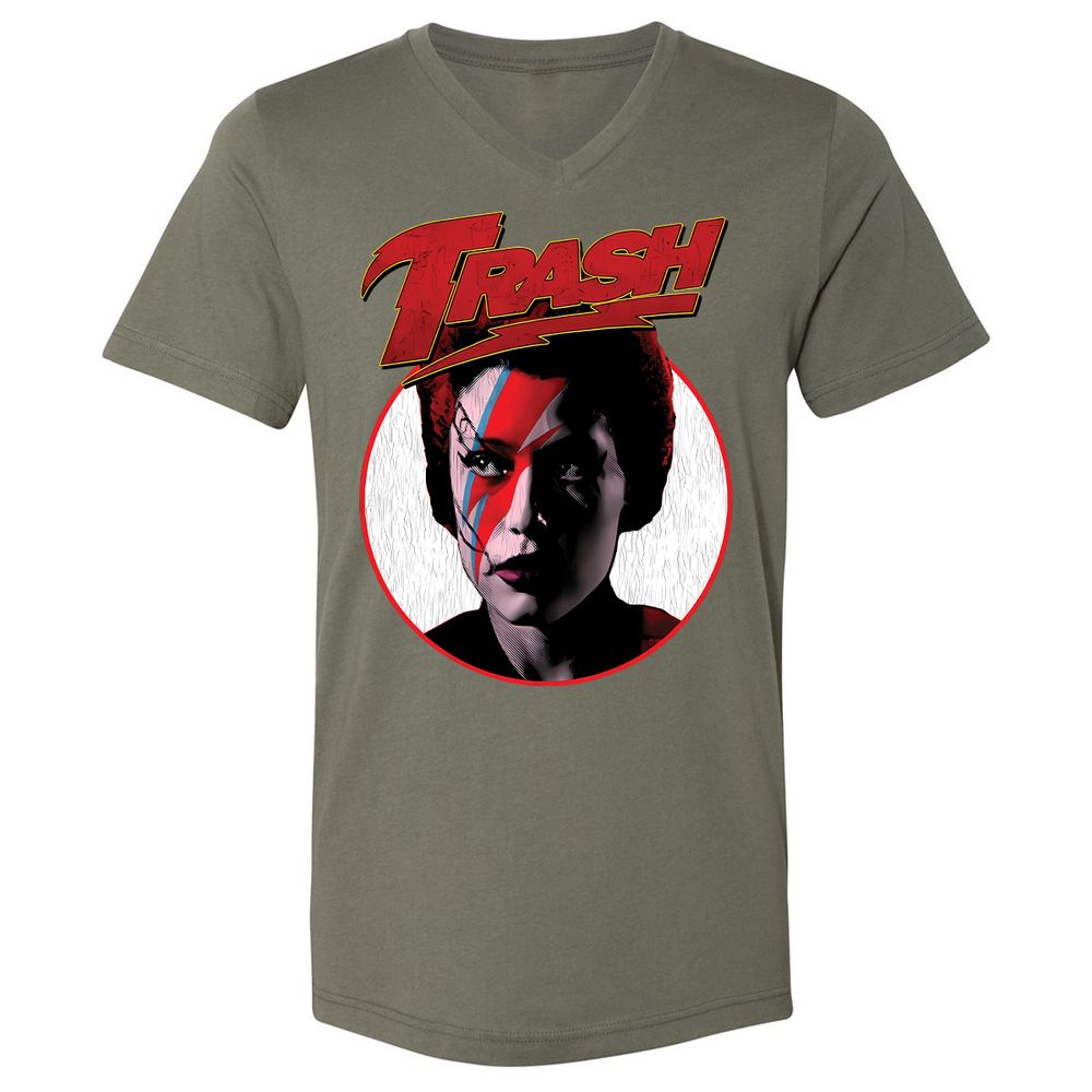 Unisex V-Neck T-Shirt - 3YLRFBPQ - Military Green - 10