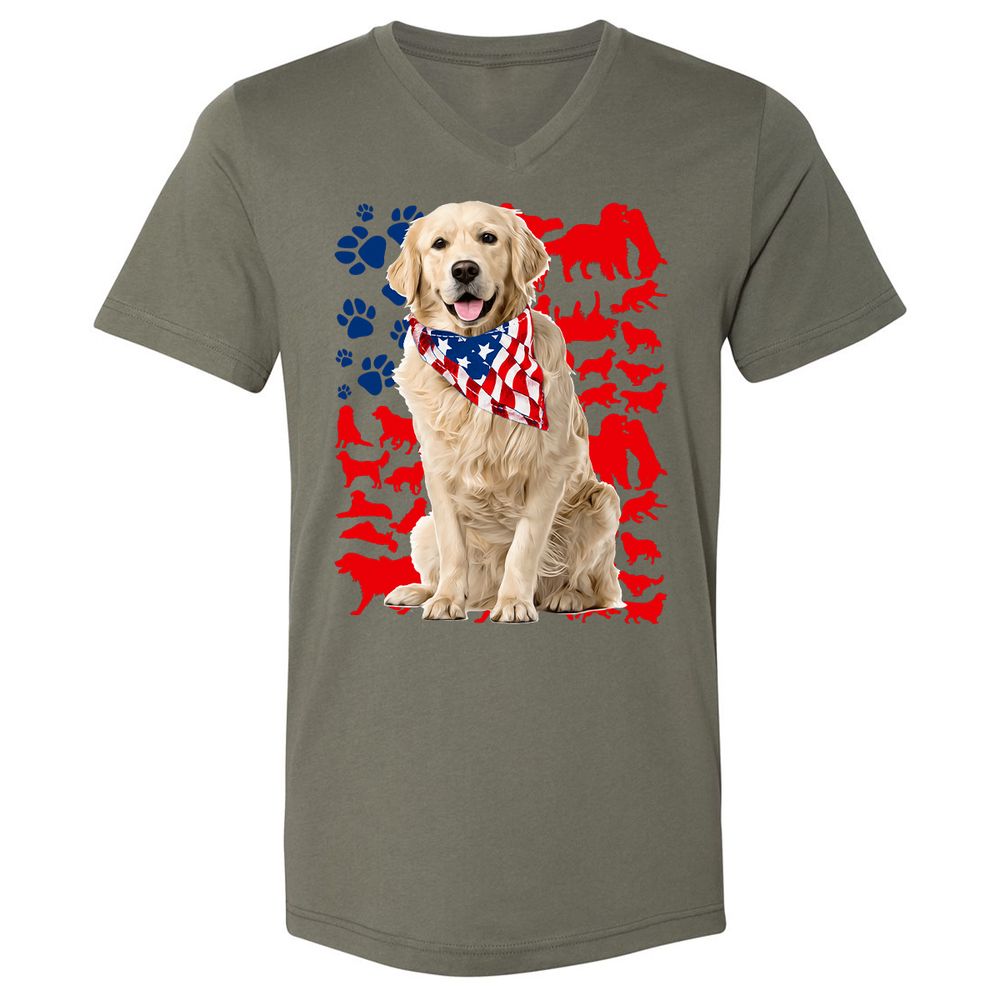 Unisex V-Neck T-Shirt - JPNXMRY6 - Military Green - 10