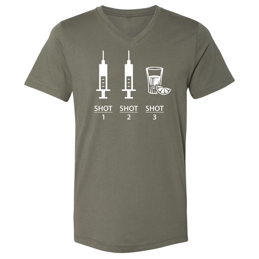 Unisex V-Neck T-Shirt - XXT8JSPJ - Military Green - 10