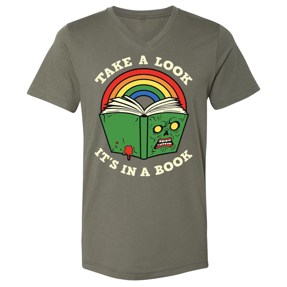 Unisex V-Neck T-Shirt - AUUPXWPF - Military Green - 10