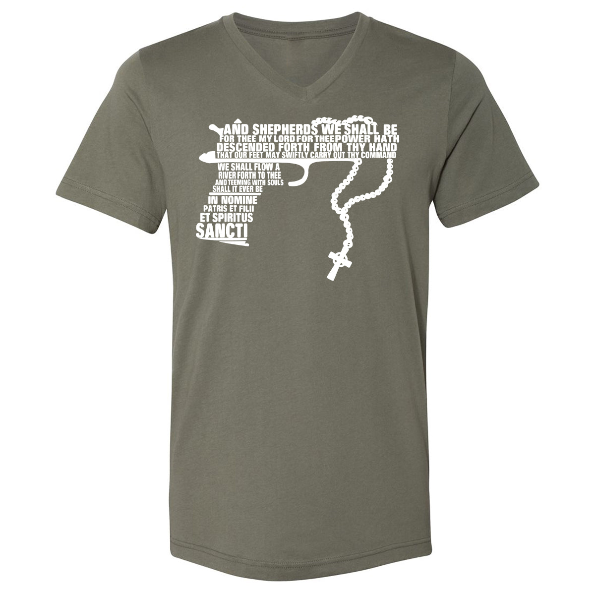 Unisex V-Neck T-Shirt - UCEXX711 - Military Green - 10
