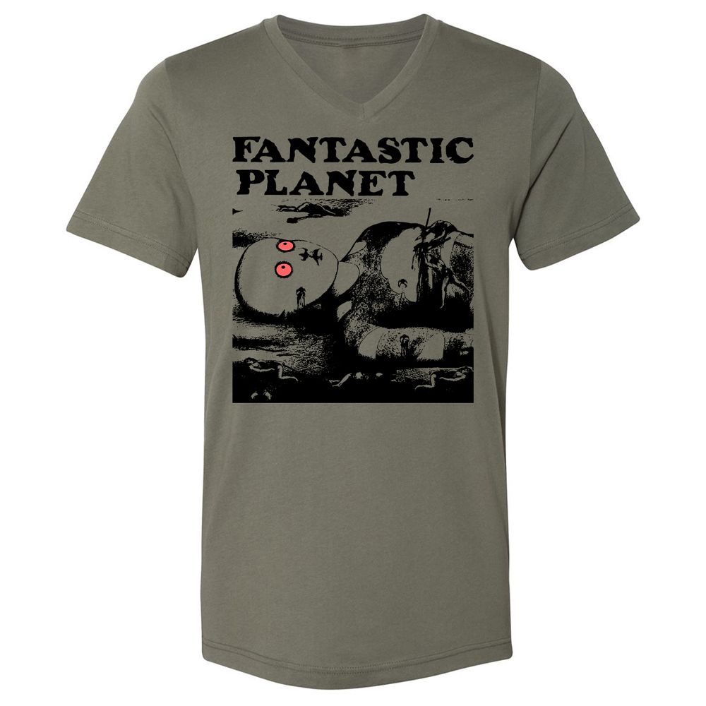 Unisex V-Neck T-Shirt - YMRHKNYJ - Military Green - 10
