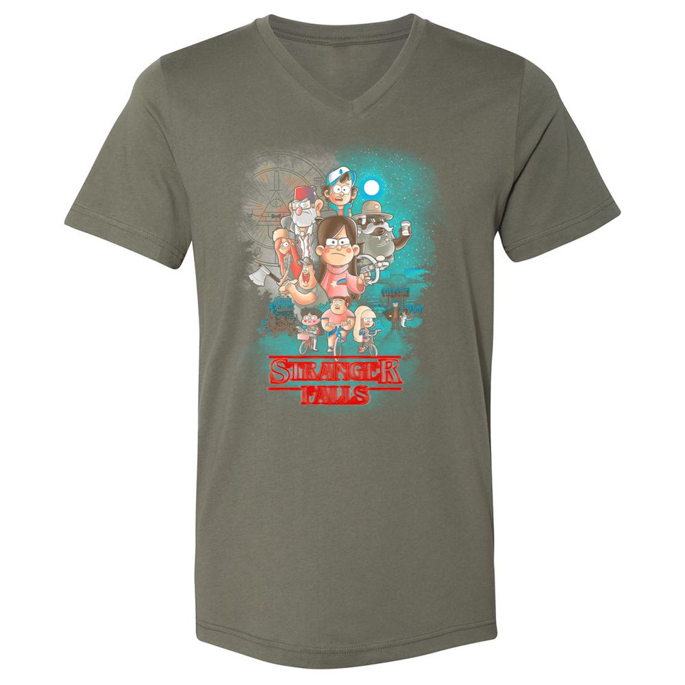 Unisex V-Neck T-Shirt - JCPJSFLS - Military Green - 10