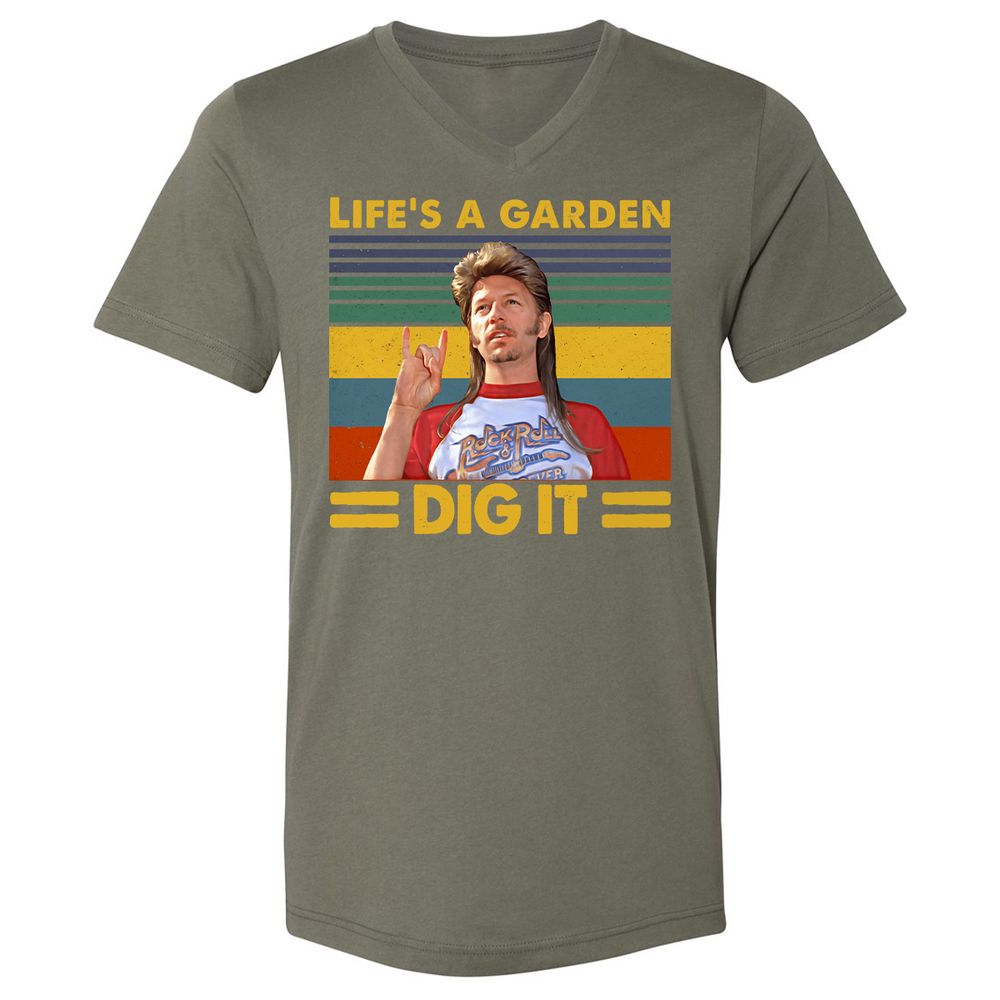 Unisex V-Neck T-Shirt - 3371L7X3 - Military Green - 10