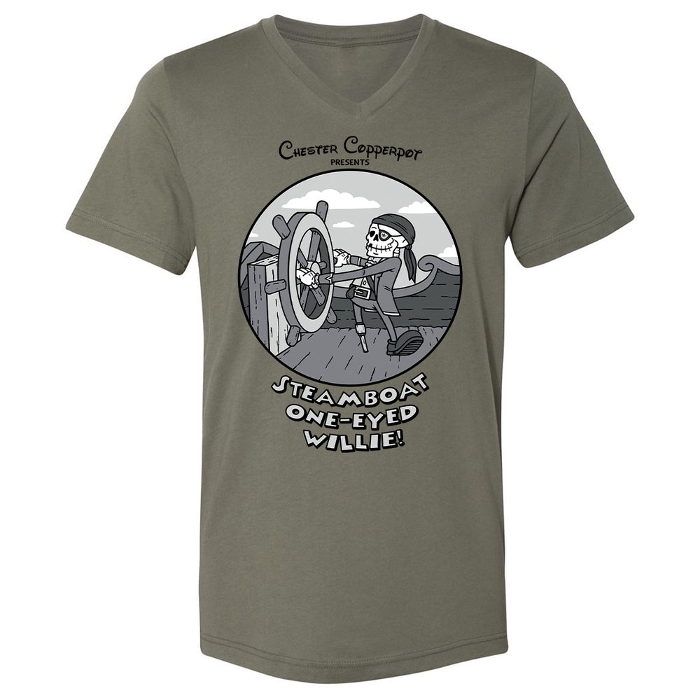 Unisex V-Neck T-Shirt - LA71C2ZM - Military Green - 10