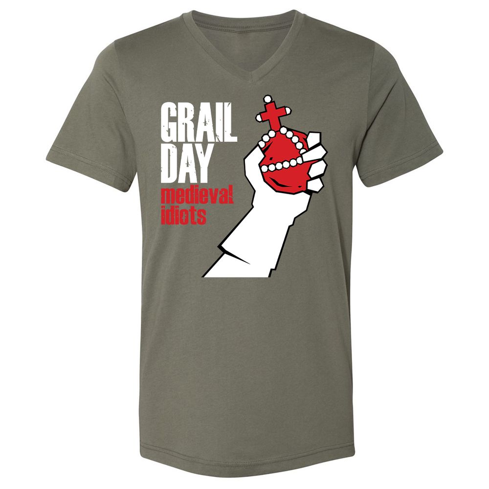 Unisex V-Neck T-Shirt - 43E8AXE5 - Military Green - 10