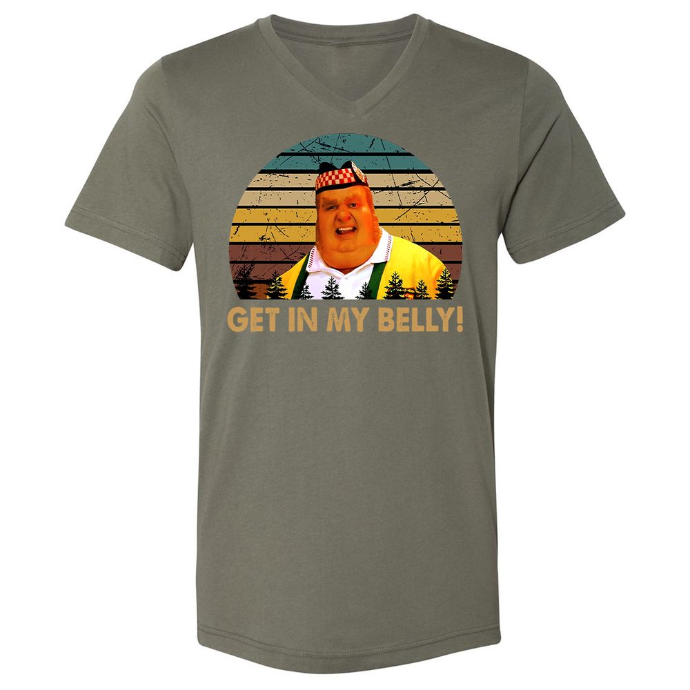 Unisex V-Neck T-Shirt - G2CSV9EY - Military Green - 10