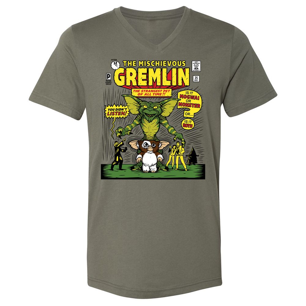 Unisex V-Neck T-Shirt - G3NK9S3V - Military Green - 10