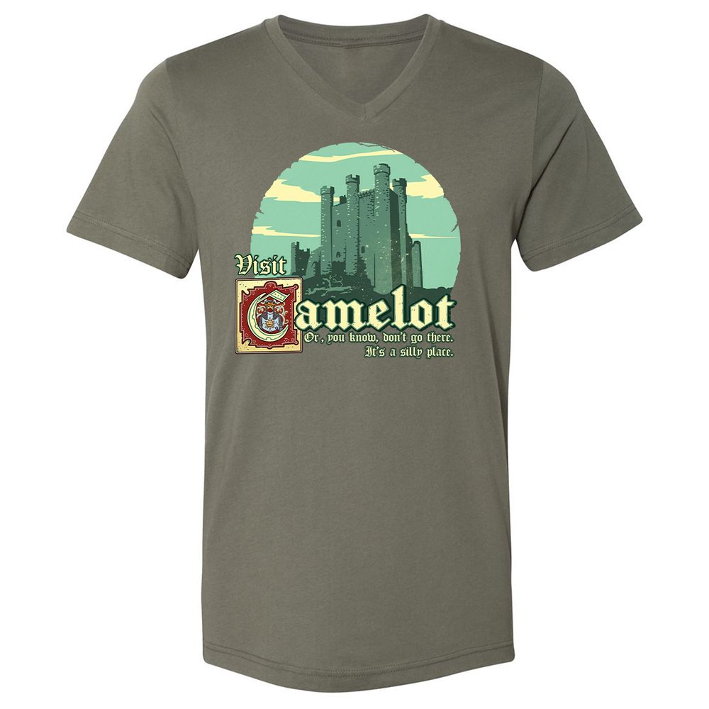 Unisex V-Neck T-Shirt - VK6D16N3 - Military Green - 10