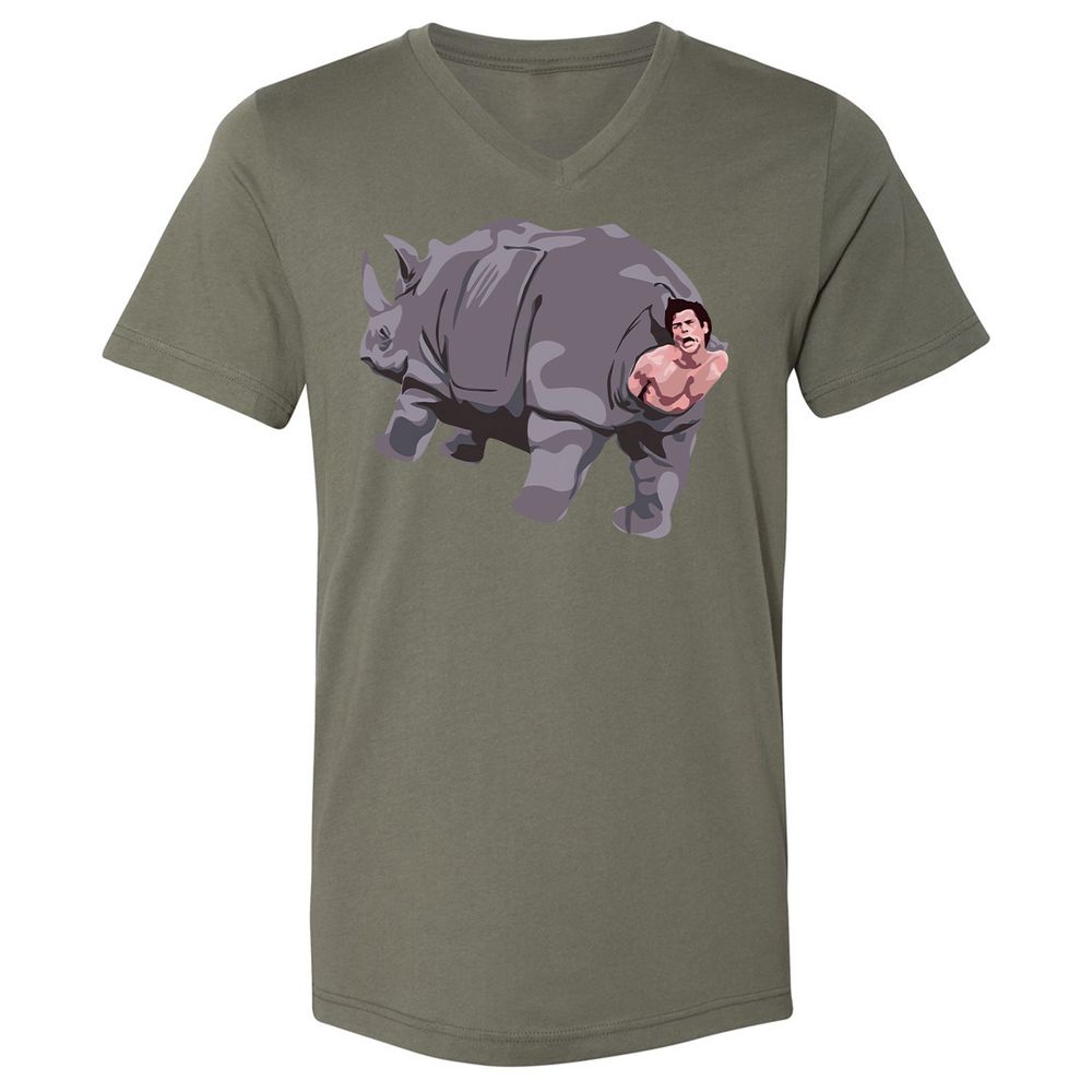 Unisex V-Neck T-Shirt - EJYH1SED - Military Green - 10
