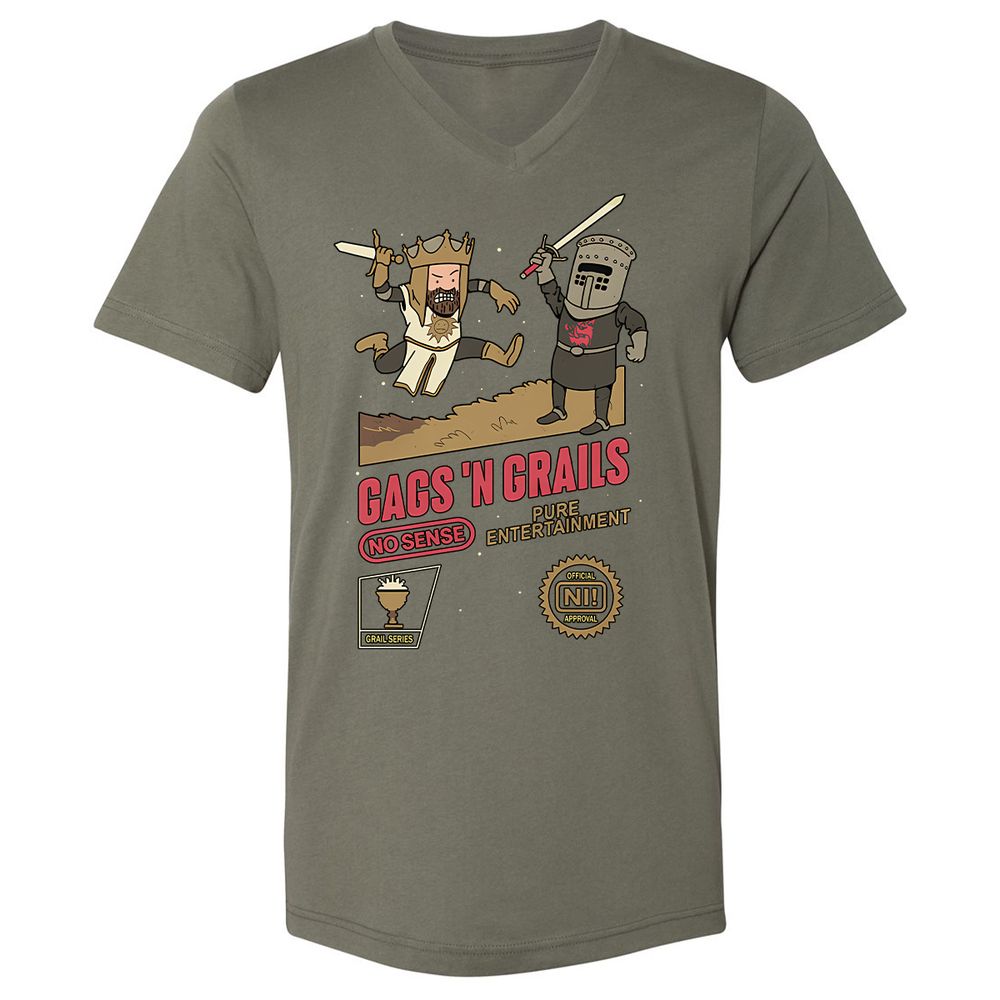 Unisex V-Neck T-Shirt - E86P23SQ - Military Green - 10