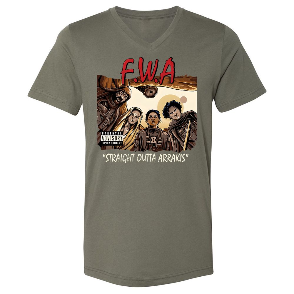 Unisex V-Neck T-Shirt - 86F531MD - Military Green - 10