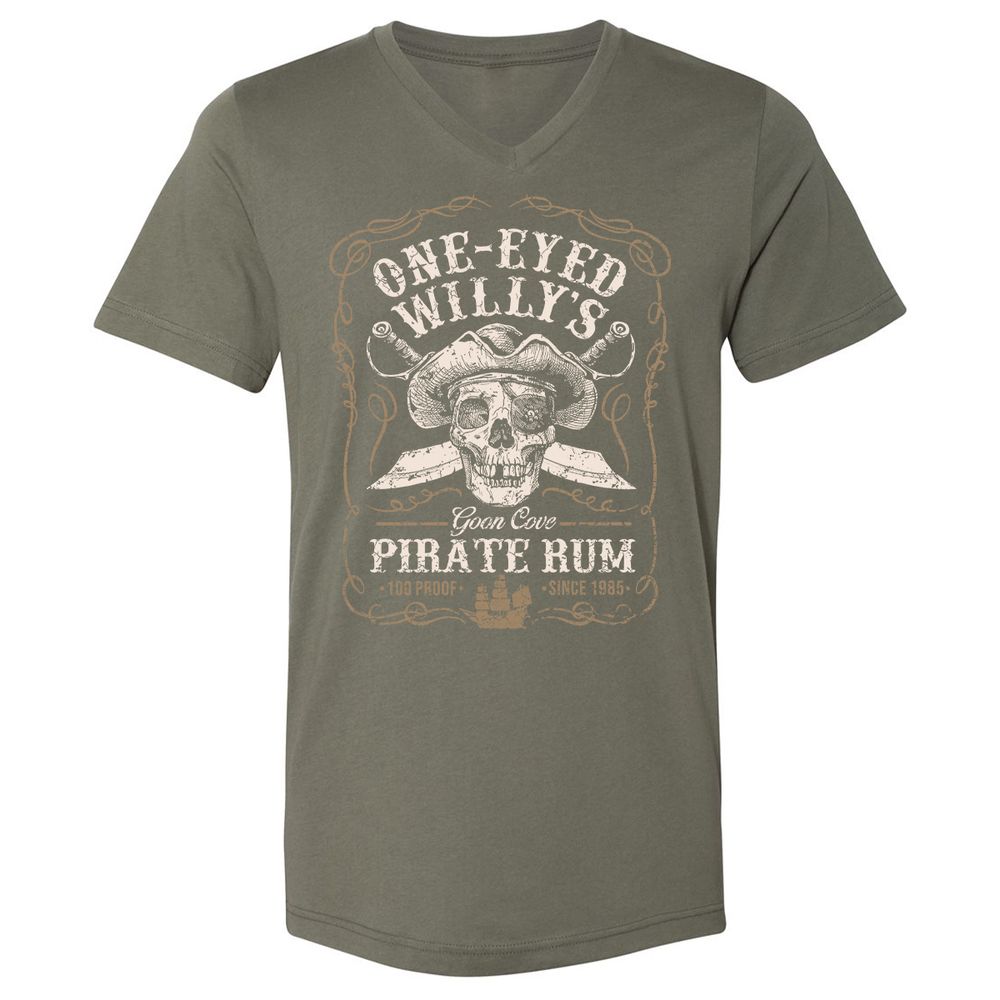 Unisex V-Neck T-Shirt - ZDDBQVYW - Military Green - 10