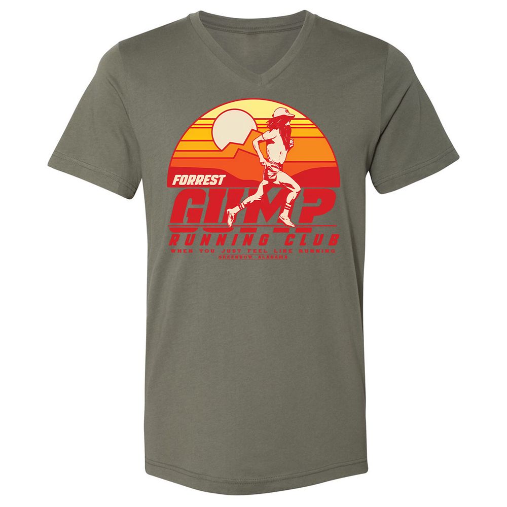 Unisex V-Neck T-Shirt - T2YRF1JK - Military Green - 10