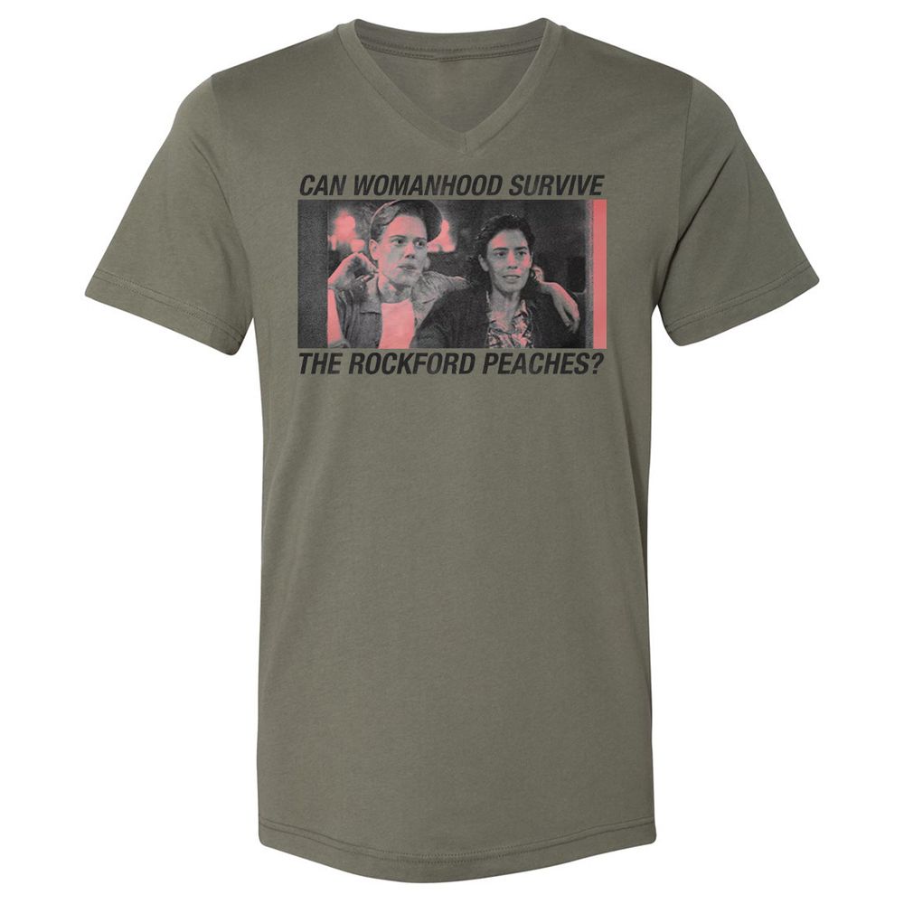 Unisex V-Neck T-Shirt - QVXSHU57 - Military Green - 10