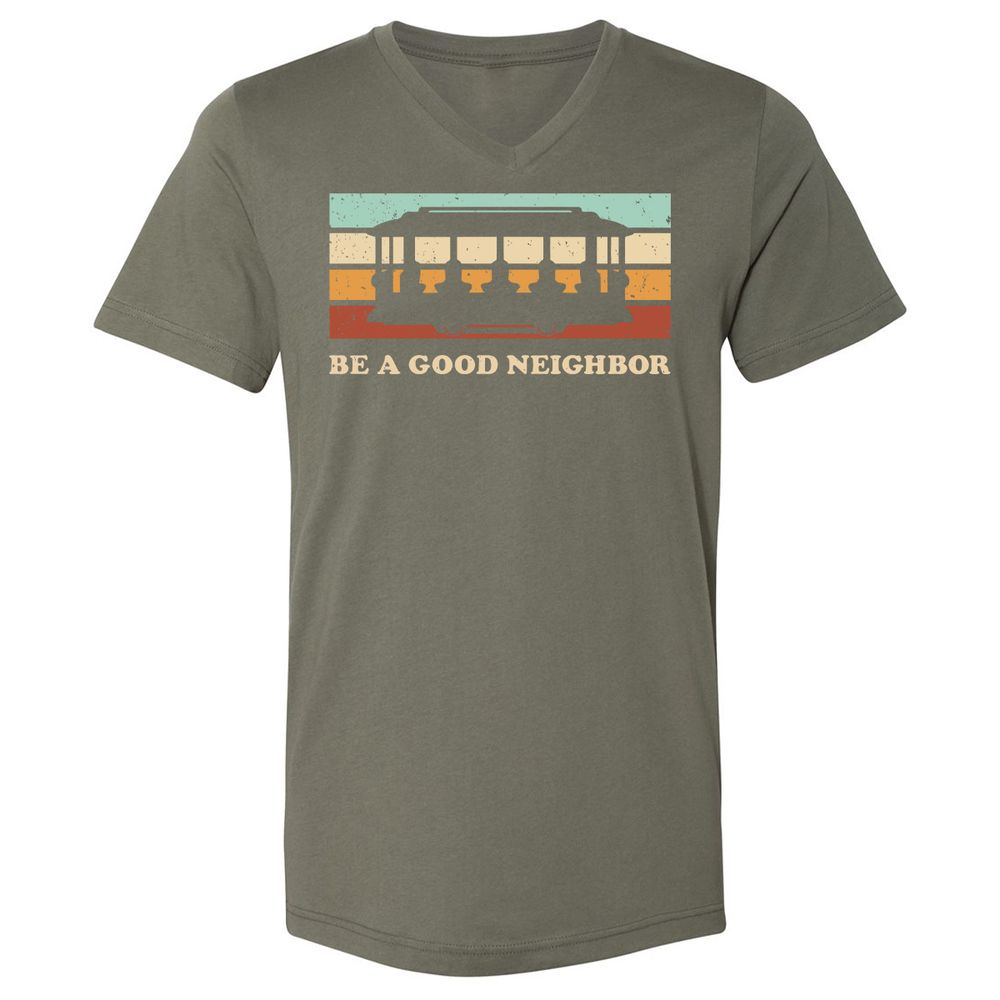 Unisex V-Neck T-Shirt - NYFNZ1QH - Military Green - 10