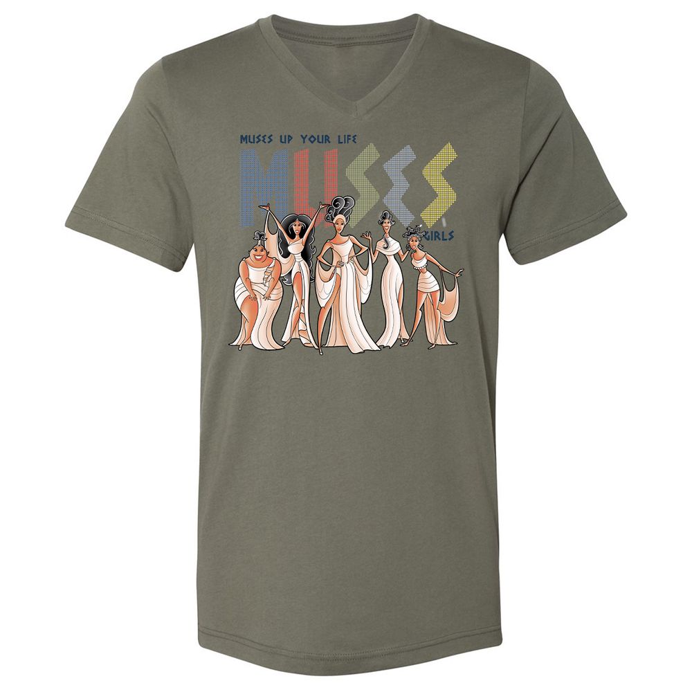 Unisex V-Neck T-Shirt - KL3G6MM6 - Military Green - 10