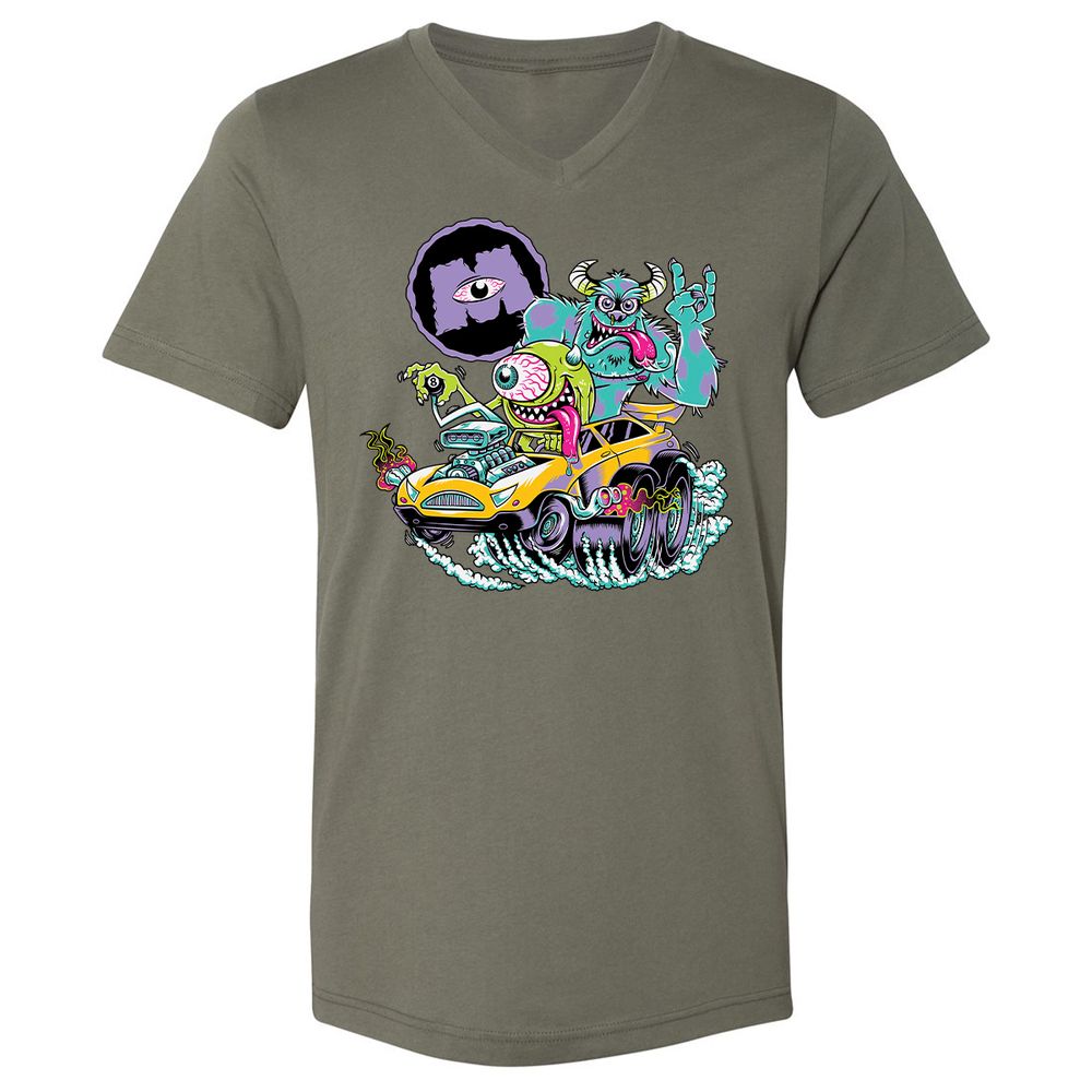 Unisex V-Neck T-Shirt - 3Q33CLQ4 - Military Green - 10