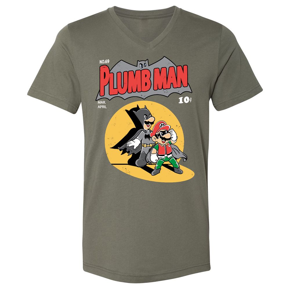 Unisex V-Neck T-Shirt - SNSMHH67 - Military Green - 10