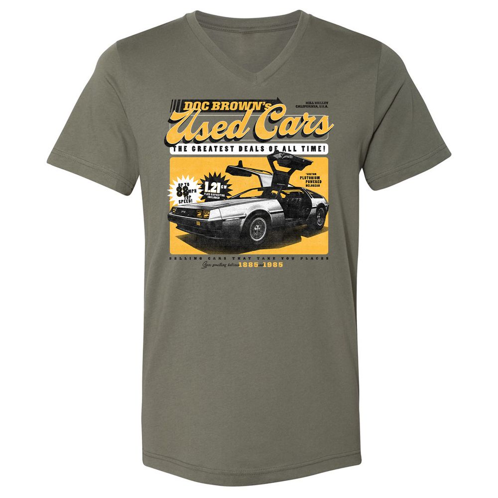 Unisex V-Neck T-Shirt - FK7WTCYD - Military Green - 10