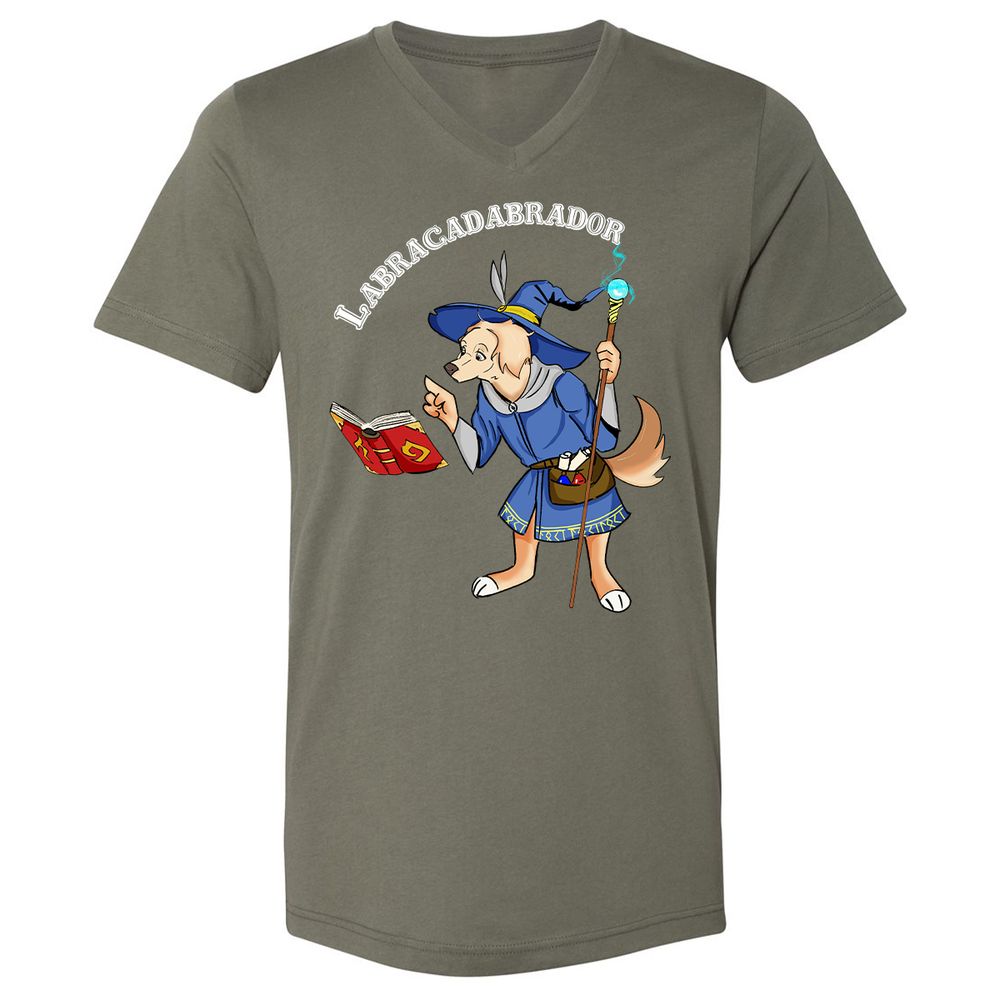 Unisex V-Neck T-Shirt - FBDYNPT4 - Military Green - 10