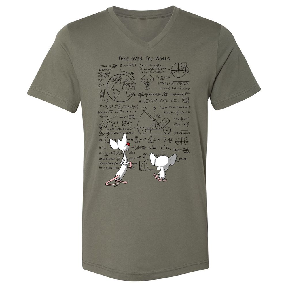 Unisex V-Neck T-Shirt - 5YETKM52 - Military Green - 10