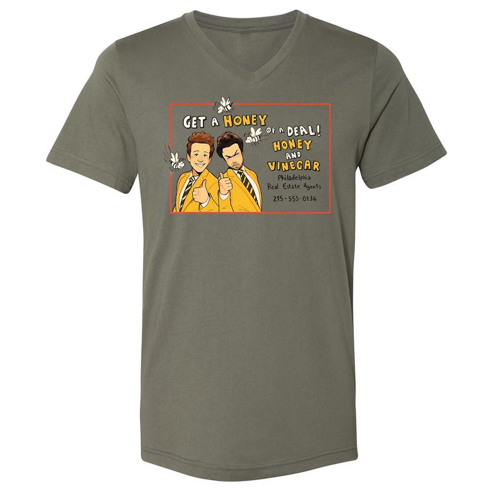 Unisex V-Neck T-Shirt - FTEGSH1H - Military Green - 10