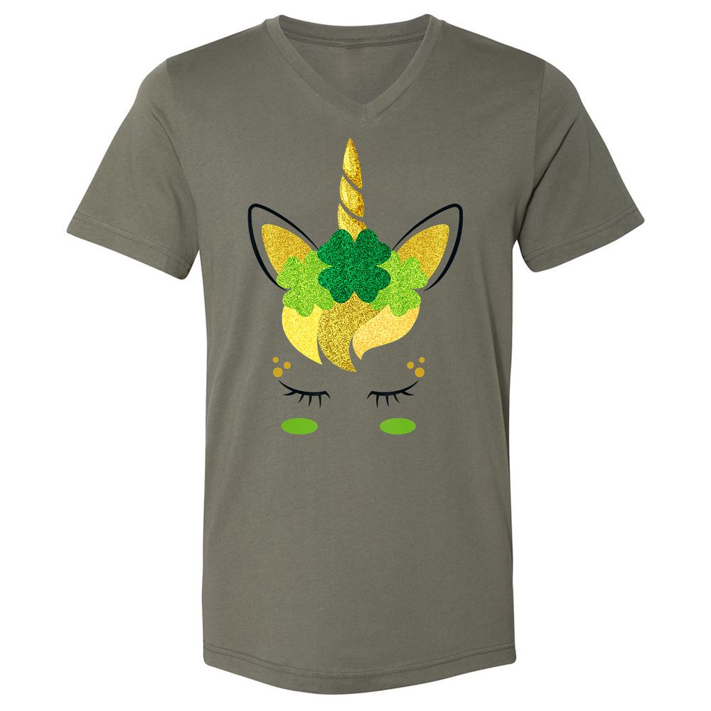 Unisex V-Neck T-Shirt - KAAFBGQR - Military Green - 10
