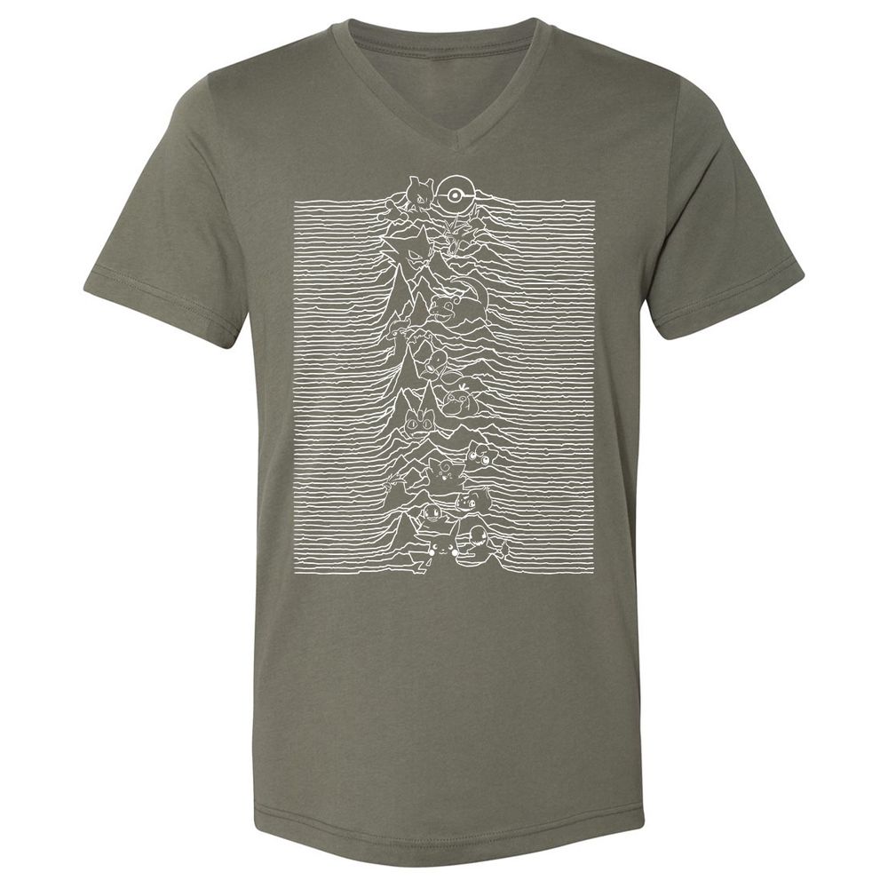 Unisex V-Neck T-Shirt - YJ9FECFB - Military Green - 10