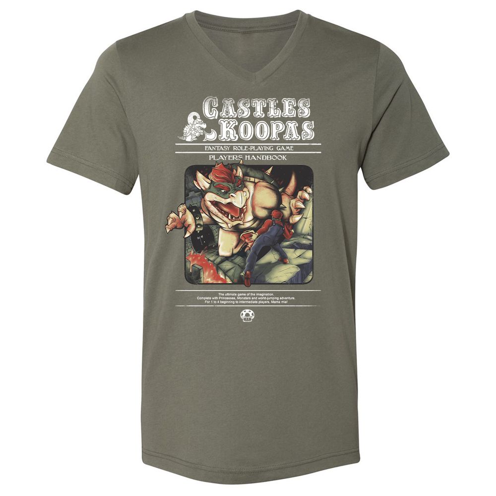 Unisex V-Neck T-Shirt - KSZ96L49 - Military Green - 10