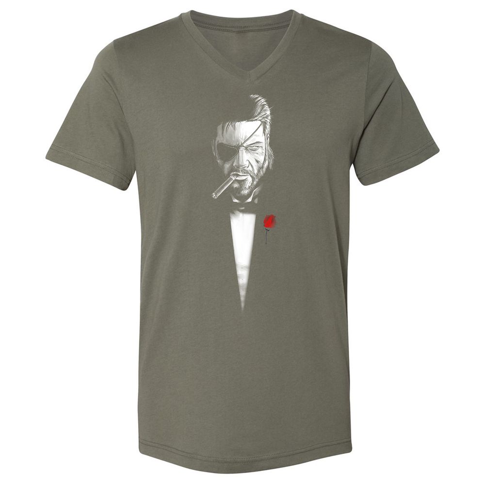 Unisex V-Neck T-Shirt - YM87UFVR - Military Green - 10