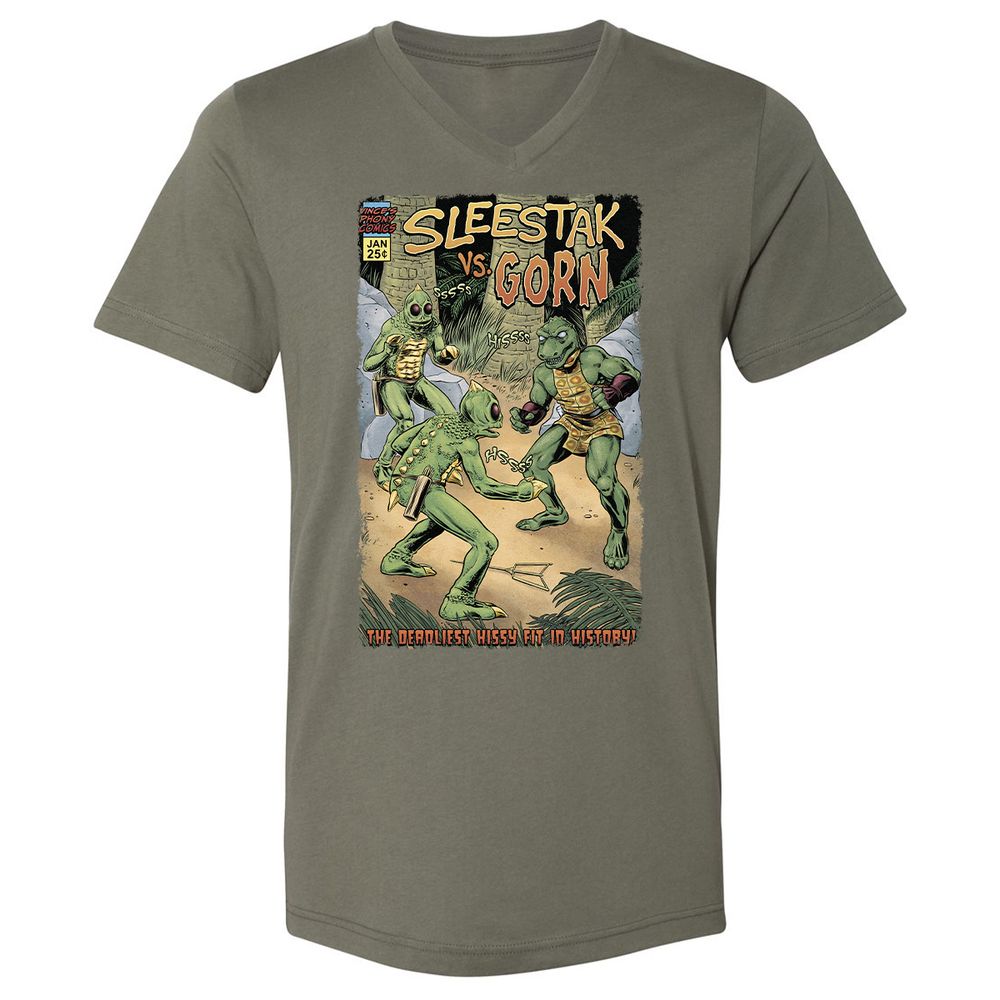 Unisex V-Neck T-Shirt - VZ78CVVW - Military Green - 10