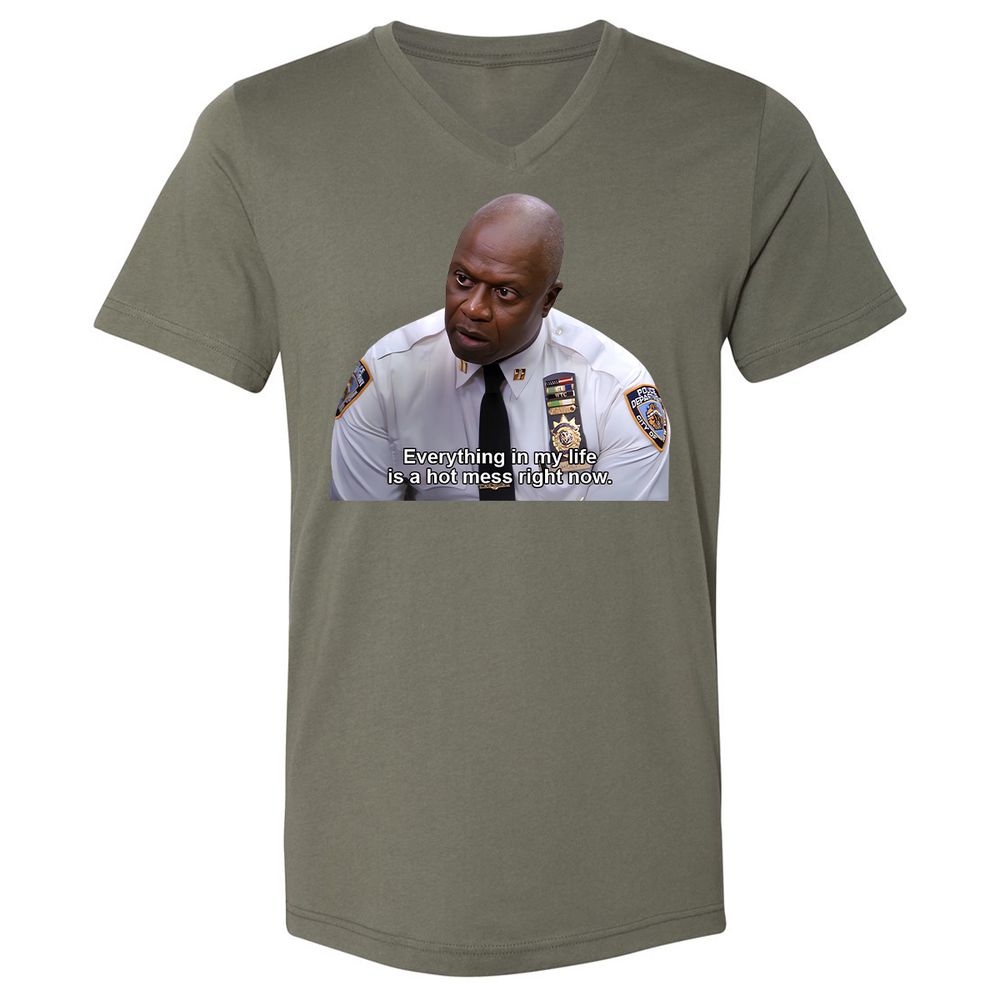 Unisex V-Neck T-Shirt - FYYM5YFT - Military Green - 10