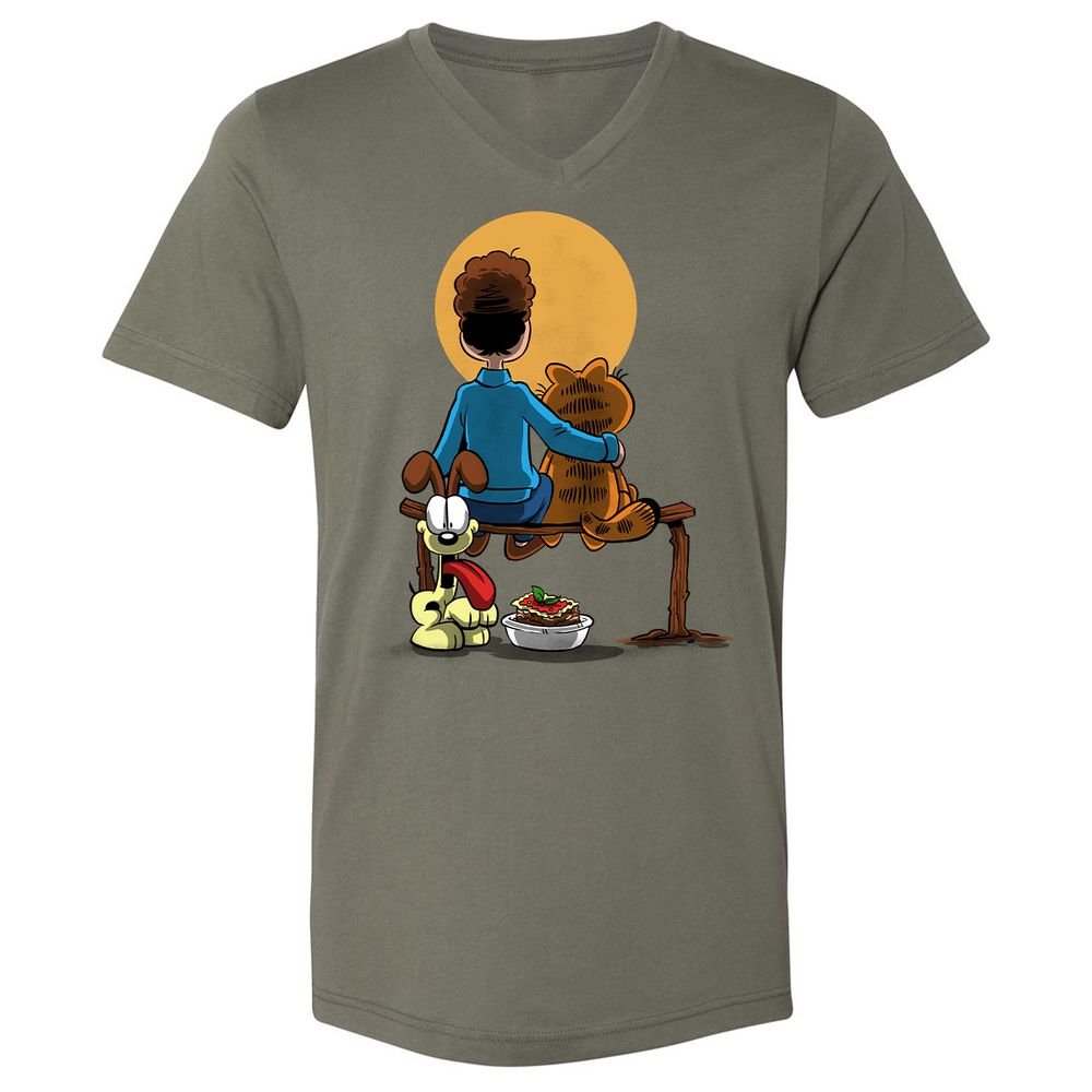 Unisex V-Neck T-Shirt - KMCM6XC1 - Military Green - 10