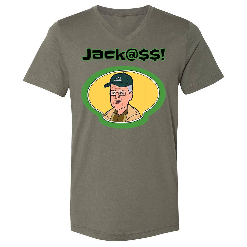 Unisex V-Neck T-Shirt - X6ARJA49 - Military Green - 10