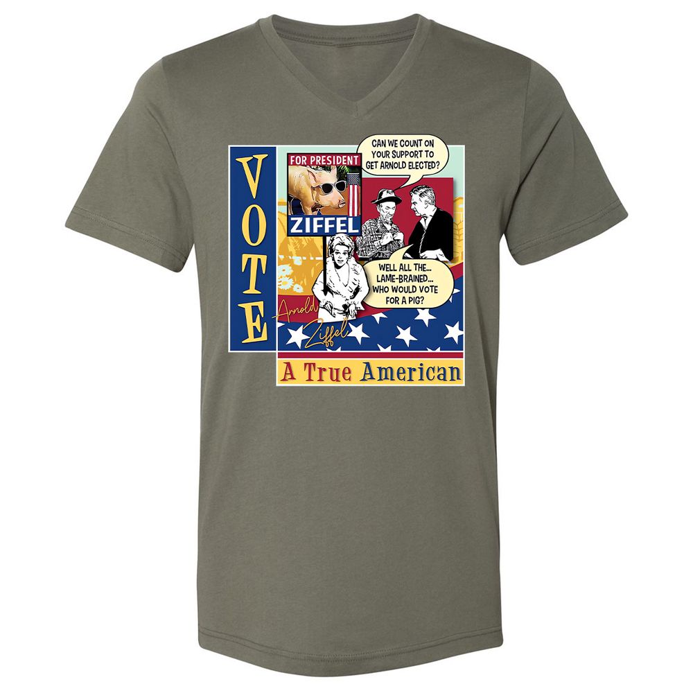 Unisex V-Neck T-Shirt - LB696P8T - Military Green - 10